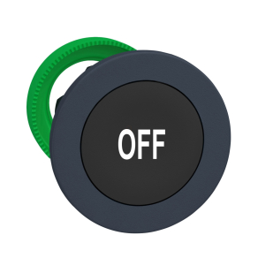   Schneider Electric Harmony XB5 - ZB5FA235 - panelbe süllyesztett műanyag nyomógomb fej, Ø30, fekete, "OFF"