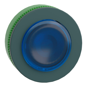   Schneider Electric Harmony XB5 - ZB5FH63 - panelbe süllyesztett műanyag világító nyomógomb fej, Ø30, kiemelkedő, kék, nyomó - nyomó