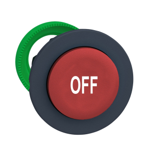   Schneider Electric Harmony XB5 - ZB5FL435 - panelbe süllyesztett műanyag nyomógomb fej, Ø30, kiemelkedő, piros, "OFF"