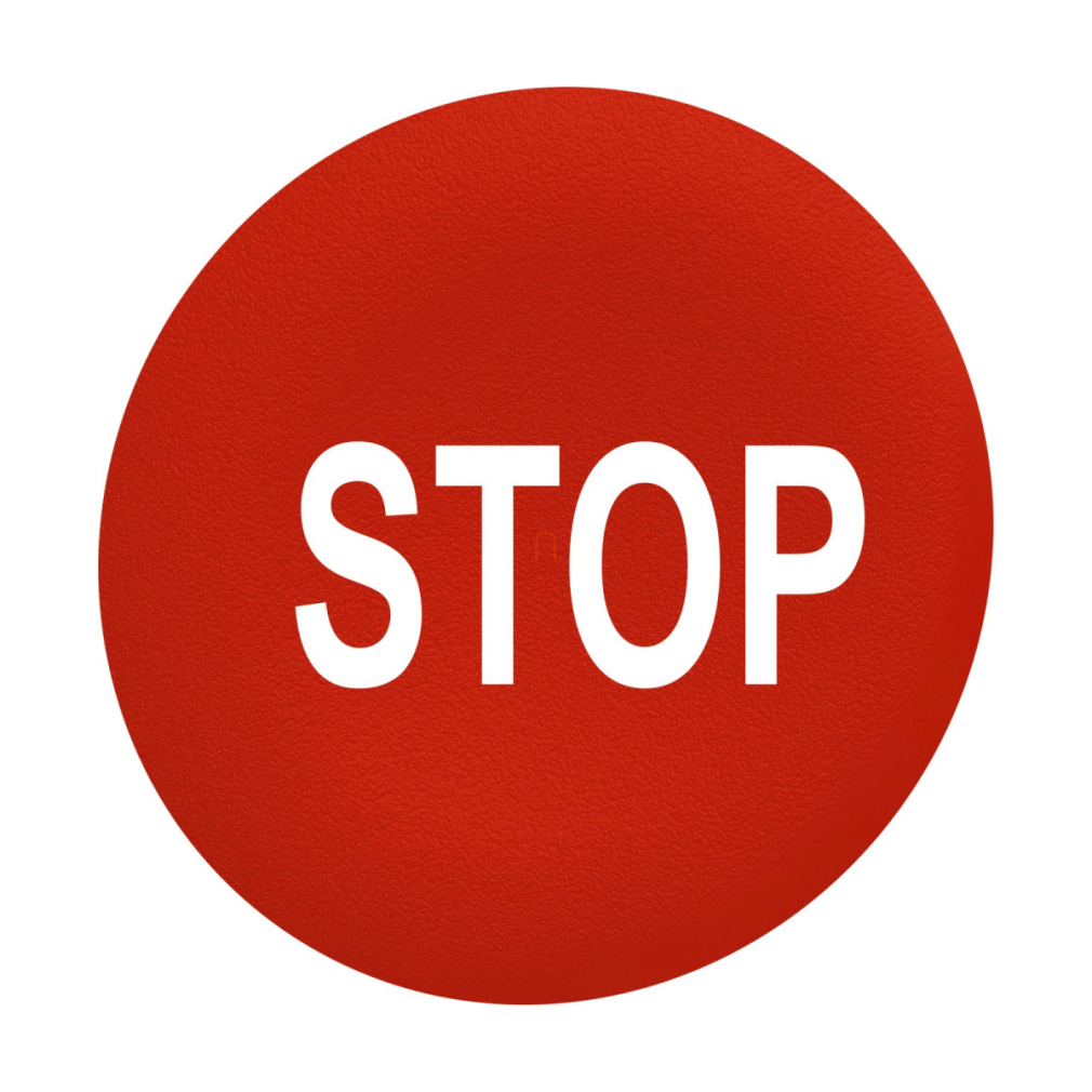 Schneider ZBAF434  Sülly.műa. nyomógomb tető, piros, (STOP)