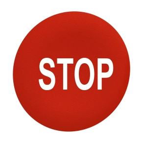 Schneider Electric Harmony XB5 - ZBAF434 - Ø30 panelbe süllyesztett nyomógomb tető, piros, "STOP"