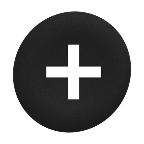   Schneider Electric Harmony XB5 - ZBAF2934 - Ø30 panelbe süllyesztett nyomógomb tető, fekete, "+"