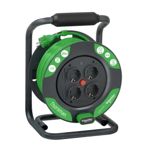 Schneider Electric ProChantier Cable reels - IMT33140 - Thorsman kábeldobos hosszabbító, 1.5x20m, 4x2P+F aljzattal, IP20