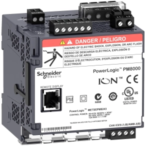 Schneider Electric PM8000 series - METSEPM8213 - PM8210 hálózatanalizátor,DIN sínes, kijelző nélküli 24VDC