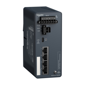   Schneider Electric ConneXium - Ethernet - MCSESM043F23F0 - Modicon switch, TCP/IP, menedzselhető, 4TX
