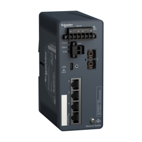   Schneider Electric ConneXium - Ethernet - MCSESM053F1CS0 - Modicon switch, TCP/IP, menedzselhető, 4TX/1FX, monomódusú