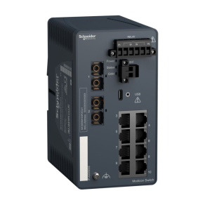   Schneider Electric ConneXium - Ethernet - MCSESM103F2CU1 - Modicon switch menedzselhető, 8TX/2FX-MM