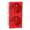 Schneider Electric New Unica - NU306603 - 2x2P+F aljzat 45°,BZS,4M,rugós,piros