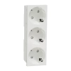 Schneider Electric New Unica - NU307618 - 3x2P+F aljzat 45°,BZS,6M,rugós,fehér