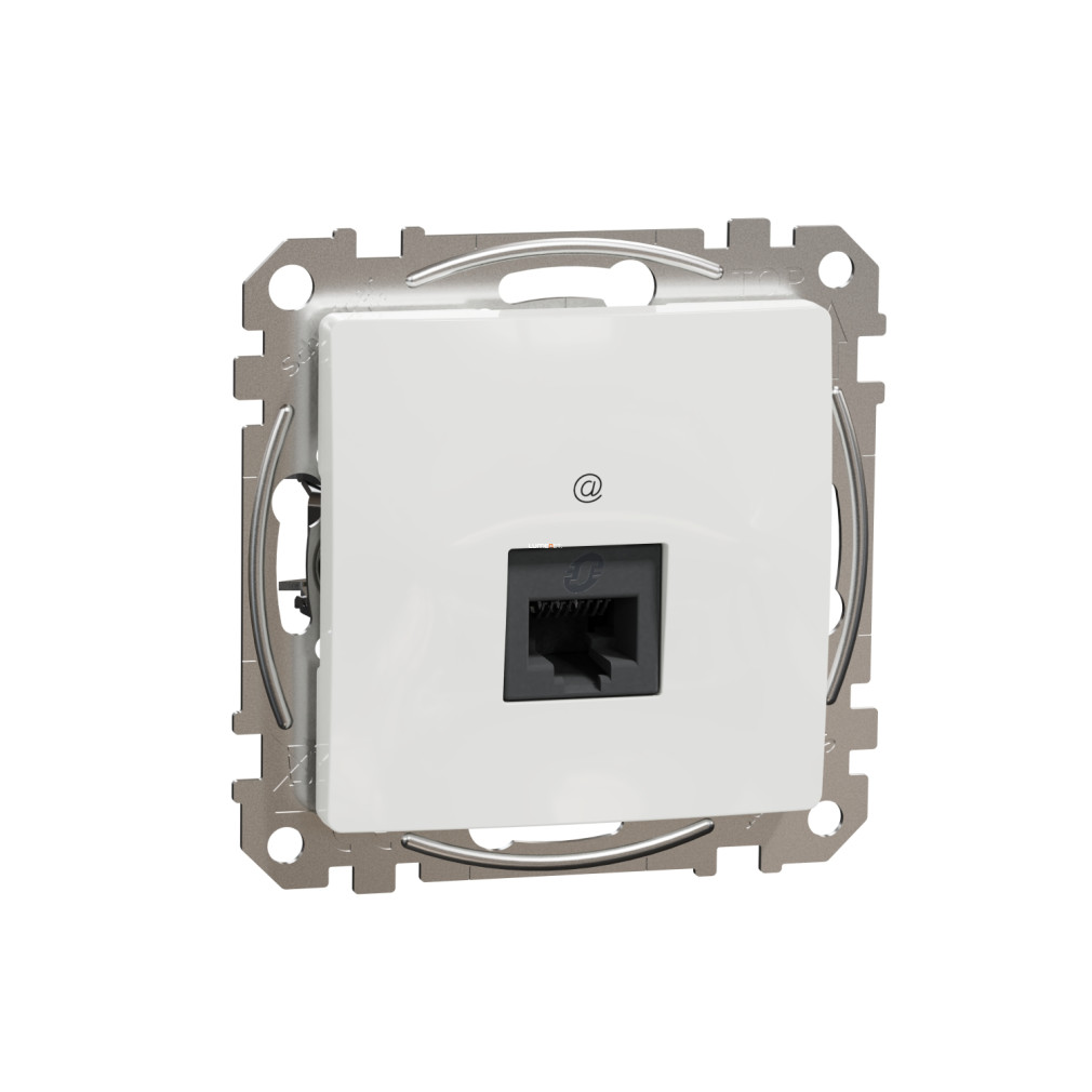 Schneider Electric Sedna Design Elements 1xRJ45 Cat6A UTP adatcsatlakozó, süllyesztett kivitel, 500 MHz átviteli képességgel, fehér,  SDD111466