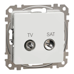 Schneider Electric Sedna Design & Elements - SDD111474S -TV/SAT aljzat, átmenő, 7 dB, fehér