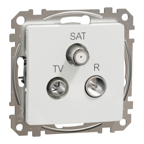   Schneider Electric Sedna Design & Elements - SDD111484 -TV/R/SAT aljzat, átmenő, 7 dB, fehér