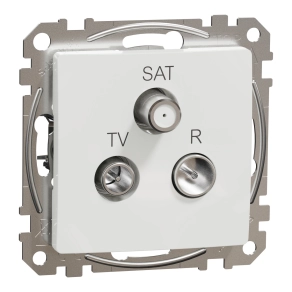 Schneider Electric Sedna Design & Elements - SDD111484 -TV/R/SAT aljzat, átmenő, 7 dB, fehér