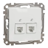 Schneider Electric Sedna Design & Elements - SDD111492 -2xRJ11 aljzat, fehér