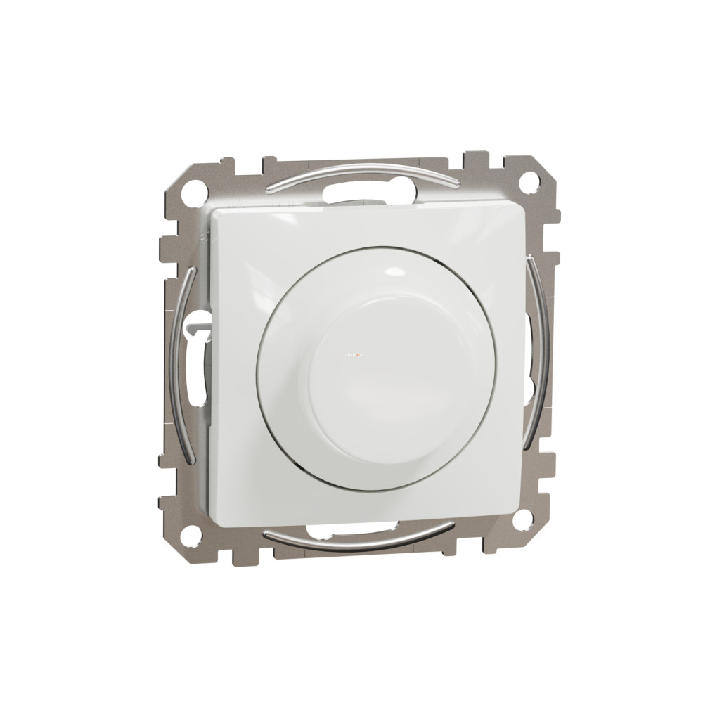 Schneider Electric Sedna LED fényerőszabályzó forgatógombos, univerzális váltókapcsolással, fényes fehér színben, 5–200 VA teljesítménnyel, SDD111502