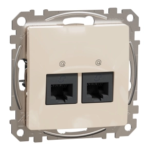 Schneider Electric Sedna Design & Elements - SDD112462 -2xRJ45 Cat6 UTP aljzat, bézs