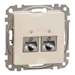 Schneider Electric Sedna Design & Elements - SDD112467S -2xRJ45 Cat6A STP aljzat, bézs