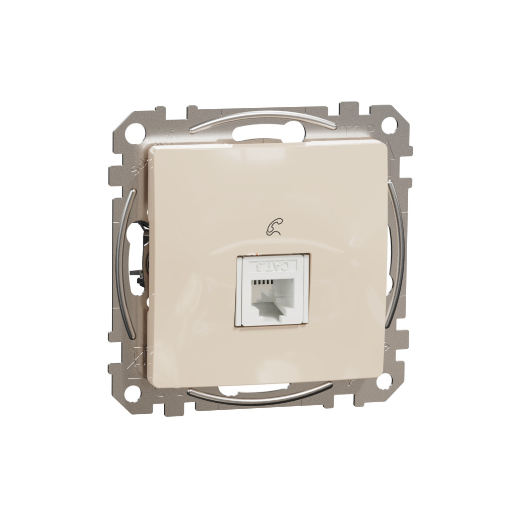 Schneider Electric Sedna Design bézs színű 1xRJ11 telefon aljzat, süllyesztett kivitel, SDD112491