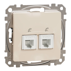 Schneider Electric Sedna Design & Elements - SDD112492 -2xRJ11 aljzat, bézs