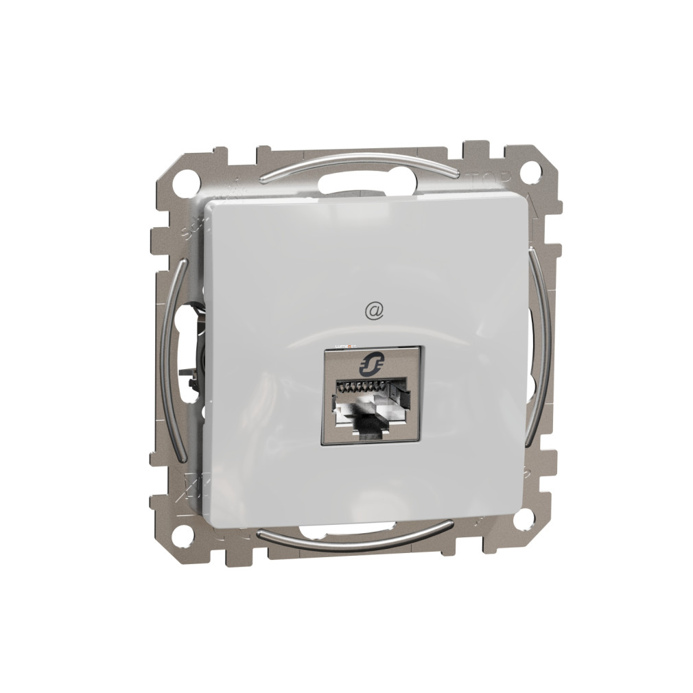 Schneider Electric Sedna Design alumínium színű 1xRJ45 Cat6A STP adatcsatlakozó, süllyesztett kivitel, SDD113466S