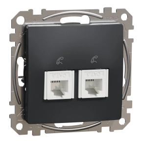 Schneider Electric Sedna Design & Elements - SDD114492 -2xRJ11 aljzat, antracit