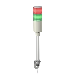 Schneider Electric Easy Harmony XVG - XVGM2S - komplett fényoszlop, 2 szintes, piros - zöld, 230 VAC, tartócsöves, L - konzolos rögzítésűhangj.,