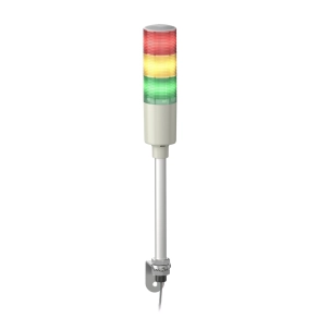 Schneider Electric Easy Harmony XVG - XVGM3S - komplett fényoszlop, 3 szintes, piros - narancs - zöld, 230 VAC, tartócsöves, L - konzolos rögzítésűhangj.,
