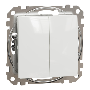   Schneider Electric Sedna Design & Elements - SDD111108 -Kettős váltókapcsoló, rugós bekötés, 10AX, (106+6), fehér