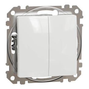 Schneider Electric Sedna Design & Elements - SDD111108 -Kettős váltókapcsoló, rugós bekötés, 10AX, (106+6), fehér