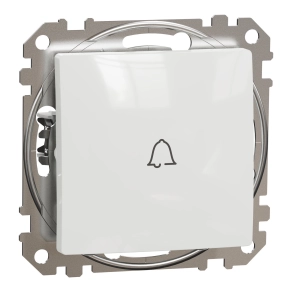 Schneider Electric Sedna Design & Elements - SDD111131 -Egypólusú nyomó csengőjellel, rugós bekötés, 10A, fehér