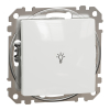 Schneider Electric Sedna Design & Elements - SDD111132 -Egypólusú nyomó lámpajellel, rugós bekötés, 10A, fehér