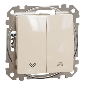   Schneider Electric Sedna Design & Elements - SDD112104 -Redőnykapcsoló, rugós bekötés, 10AX, bézs