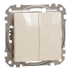 Schneider Electric Sedna Design & Elements - SDD112108 -Kettős váltókapcsoló, rugós bekötés, 10AX, (106+6), bézs