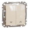 Schneider Electric Sedna Design & Elements - SDD112114 -Redőnynyomó, rugós bekötés, 10AX, bézs