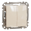 Schneider Electric Sedna Design & Elements - SDD112118 -Kettős nyomó, rugós bekötés, 10A, bézs