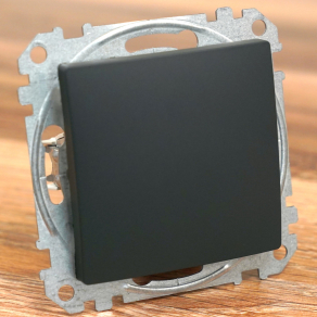   Schneider Electric Sedna Design & Elements - SDD114101 -Egypólusú kapcsoló, rugós bekötés, 10AX, (101), antracit