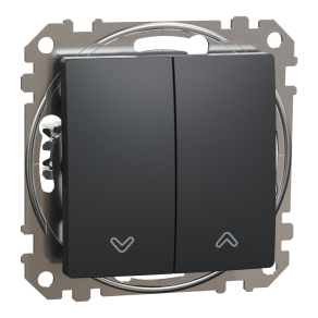   Schneider Electric Sedna Design & Elements - SDD114104 -Redőnykapcsoló, rugós bekötés, 10AX, antracit