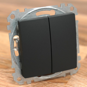   Schneider Electric Sedna Design & Elements - SDD114105 -Csillárkapcsoló, rugós bekötés, 10AX, (105), antracit