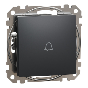   Schneider Electric Sedna Design & Elements - SDD114131 -Egypólusú nyomó csengőjellel, rugós bekötés, 10A, antracit