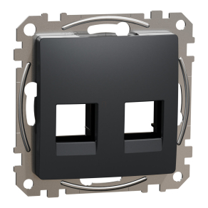   Schneider Electric Sedna Design & Elements - SDD114444C -2xRJ45 adapter, AMP, AMP-Tyco, MOLEX betétekhez, antracit