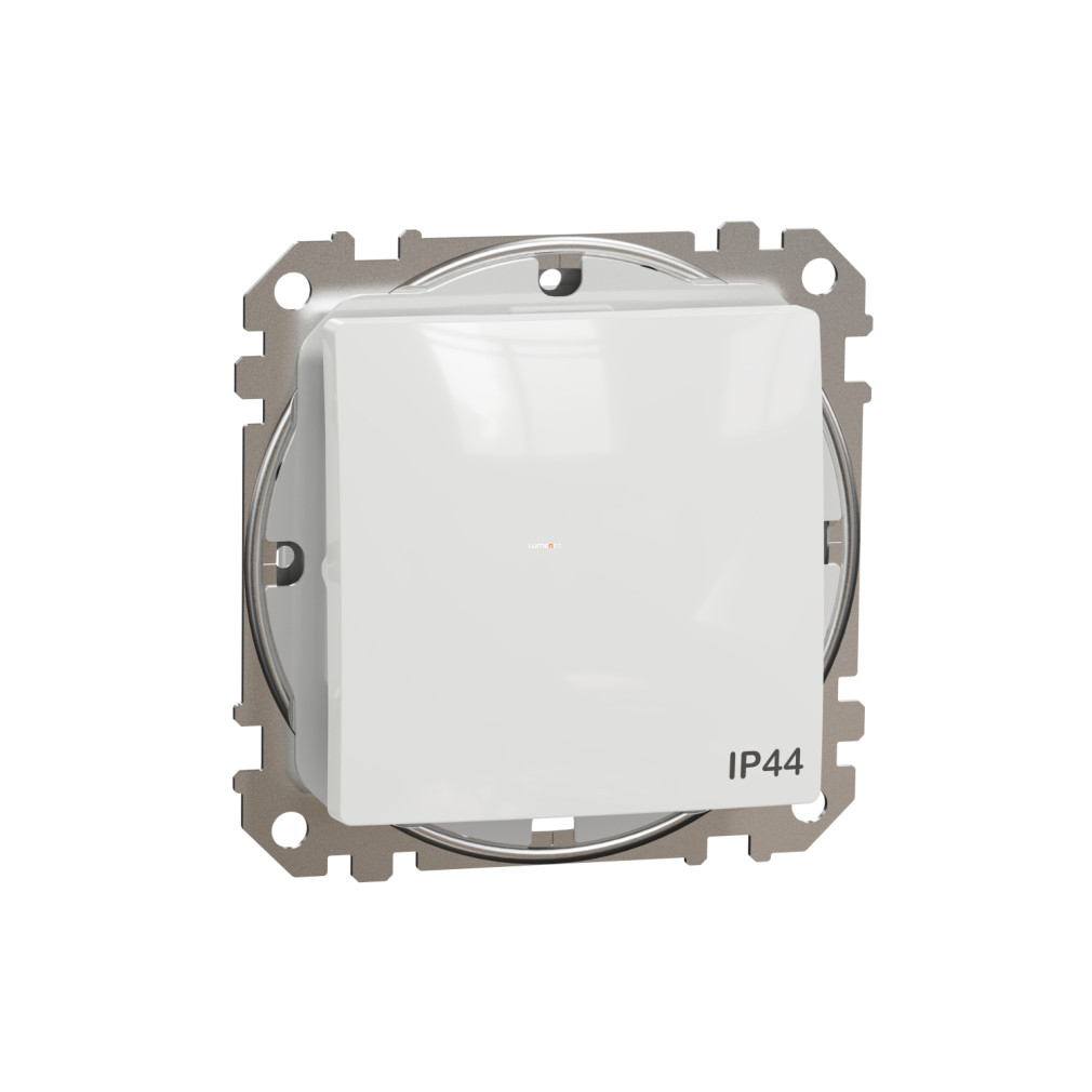 Schneider Electric Sedna váltókapcsoló 10AX 250V IP44 védelemmel fényes fehér kivitelben, süllyesztett szereléshez SDD211106