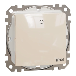 Schneider Electric Sedna Design & Elements - SDD212102 -Kétpólusú kapcsoló, rugós bekötés, 10AX, IP44, bézs