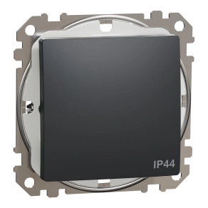 Schneider Electric Sedna Design & Elements - SDD214101 -Egypólusú kapcsoló, rugós bekötés, 10AX, IP44, antracit