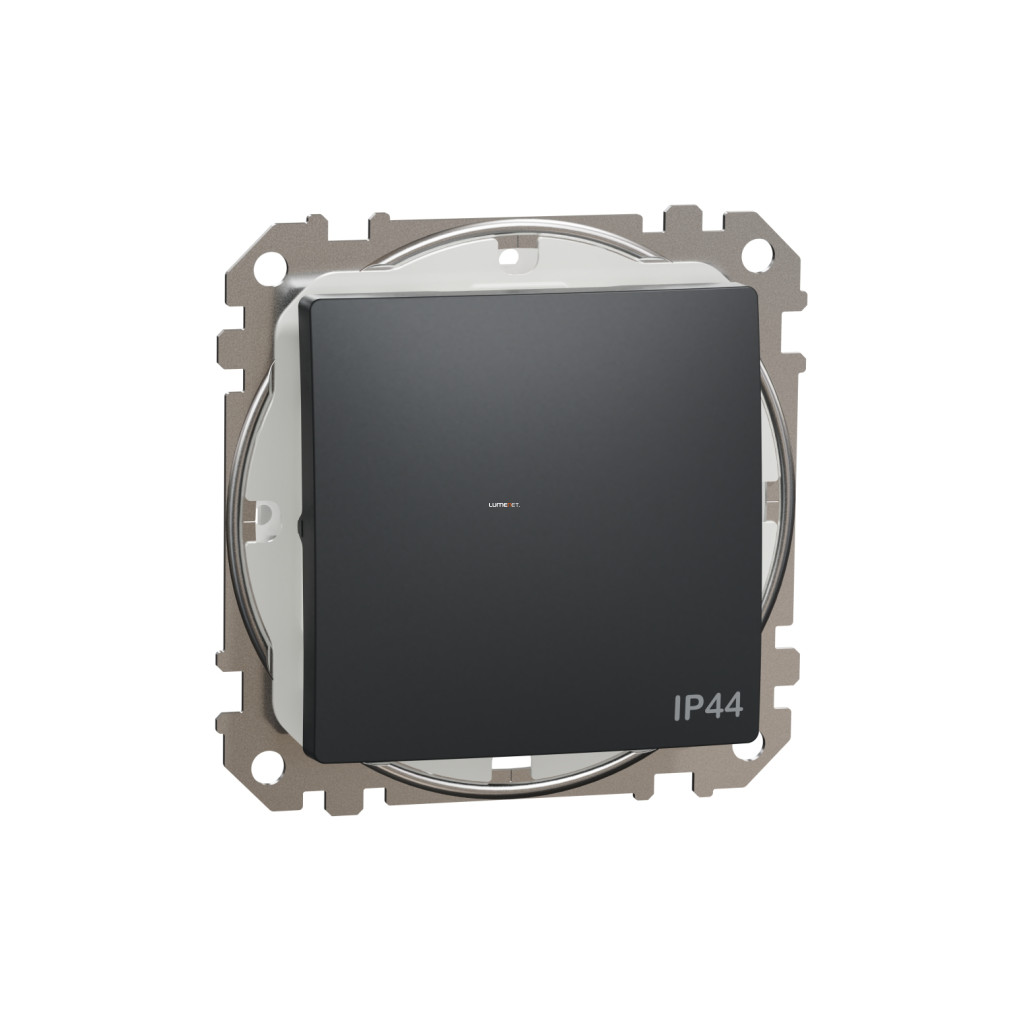 Schneider Electric Sedna váltókapcsoló 10AX 250V IP44 védelemmel matt antracit kivitelben, süllyesztett szereléshez SDD214106