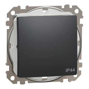 Schneider Electric Sedna Design & Elements - SDD214106 -Váltókapcsoló, rugós bekötés, 10AX, IP44, antracit