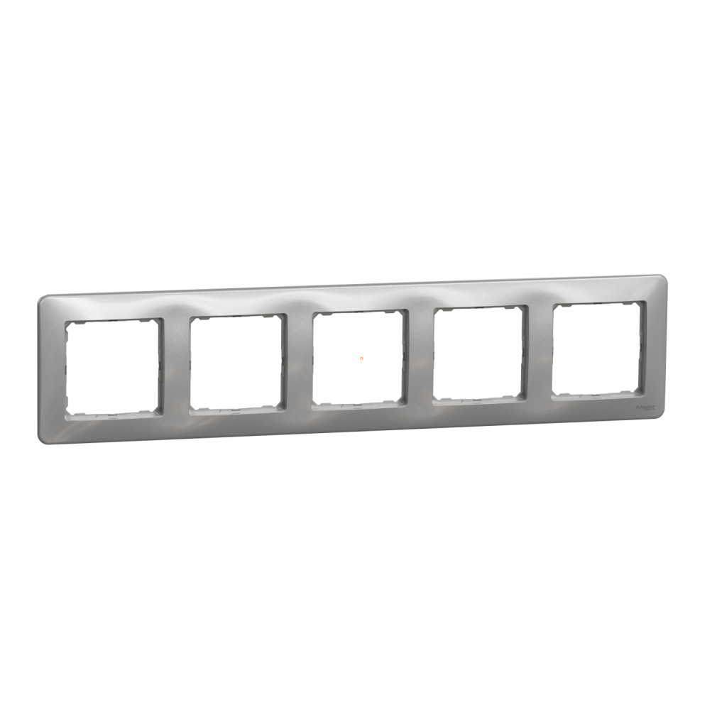 Schneider Electric Sedna Design alumínium színű ötös keret, vízszintes és függőleges szerelésre, matt felület, SDD313805