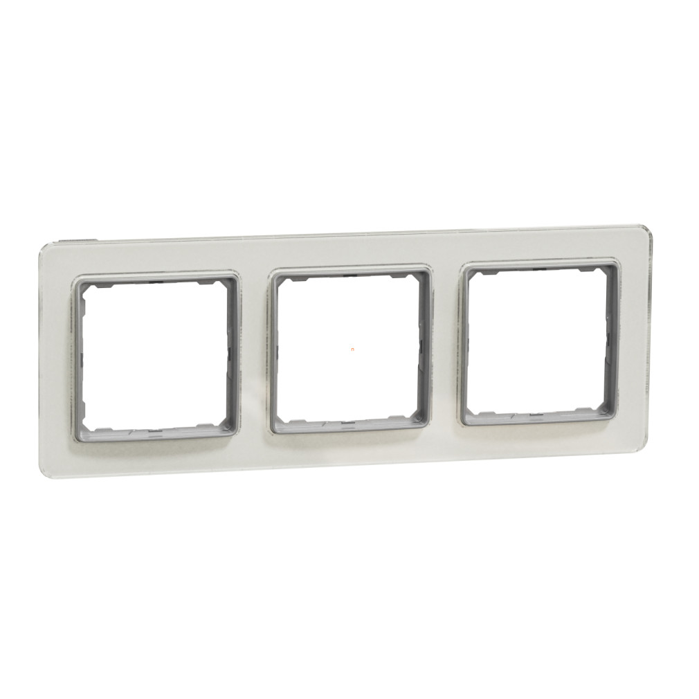 Schneider Electric Sedna Design Elements opál színű hármas keret, vízszintes és függőleges szerelésre, fényes felület, SDD360803