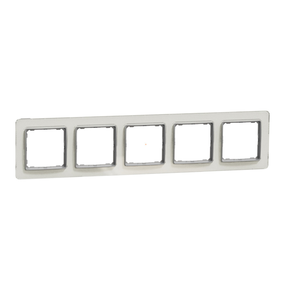 Schneider Electric Sedna Design Elements opál színű ötös keret, vízszintes és függőleges szerelésre, fényes felület, SDD360805