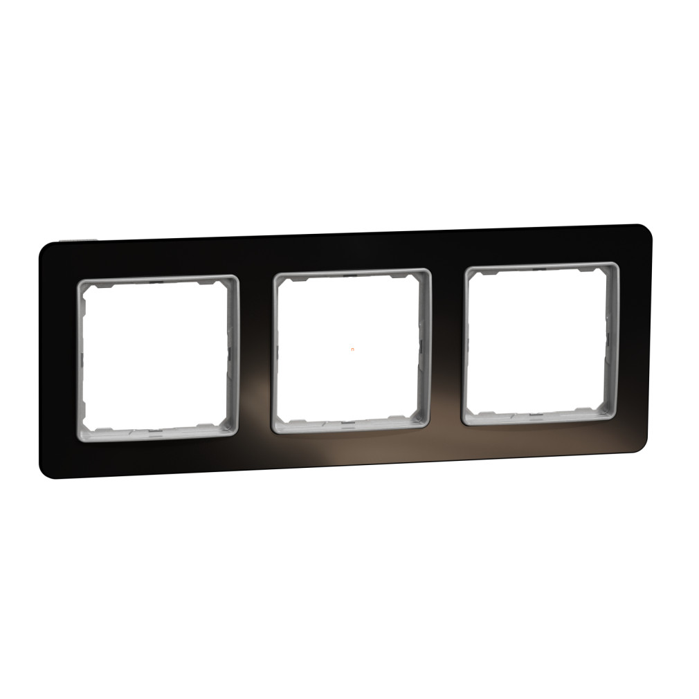 Schneider Electric Sedna Design Elements kristályfekete színű hármas keret, vízszintes és függőleges szerelésre, fényes felület, SDD361803
