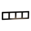 Schneider Electric Sedna Elements - SDD361804 -Négyes keret, univerzális, kristályfekete